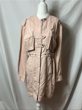 Intropia Denim Mini Dress in Pale Blush